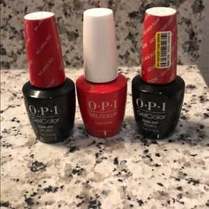 Set of 3 OPI gel polishes-reds